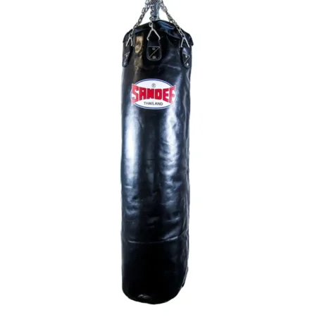 Sandee Full Leather Punch Bag- Black