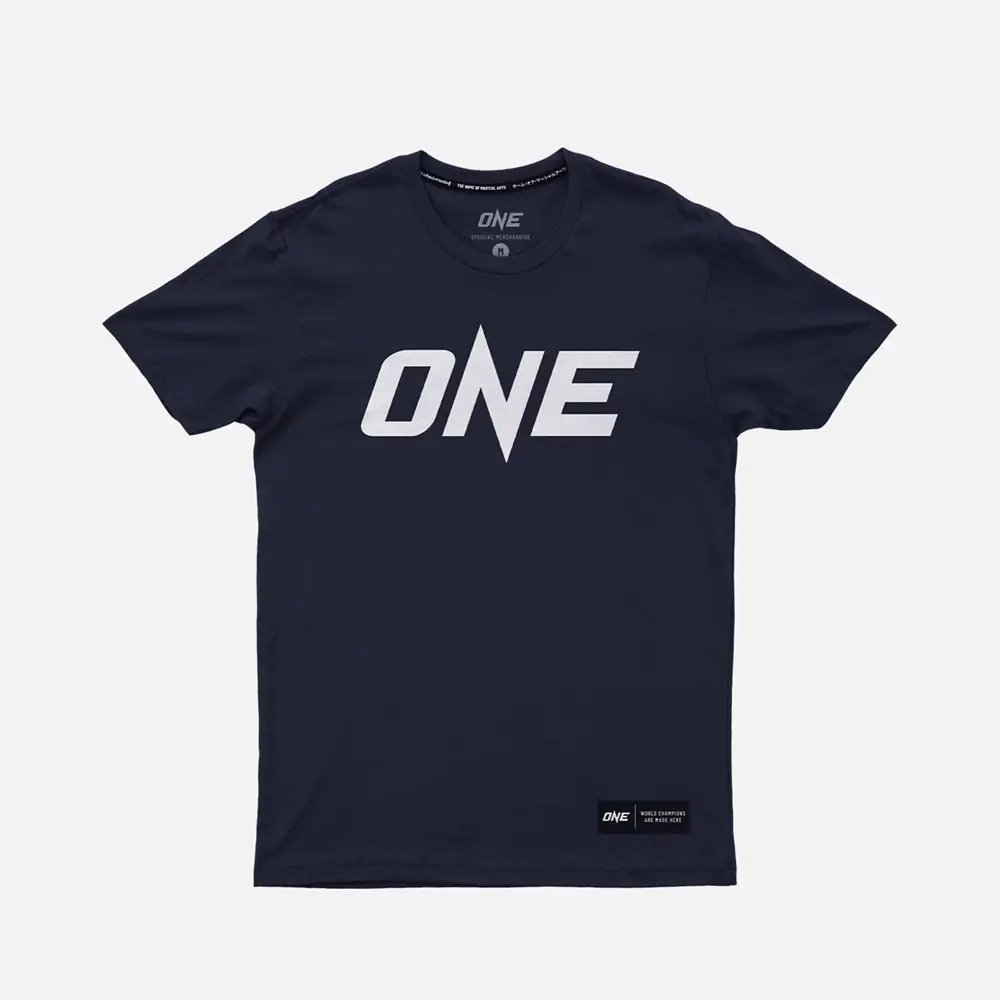 ONE-Denim-Blue-Logo-Tee-F