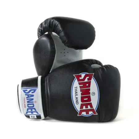 Sandee Authentic Black Muay Thai Gloves
