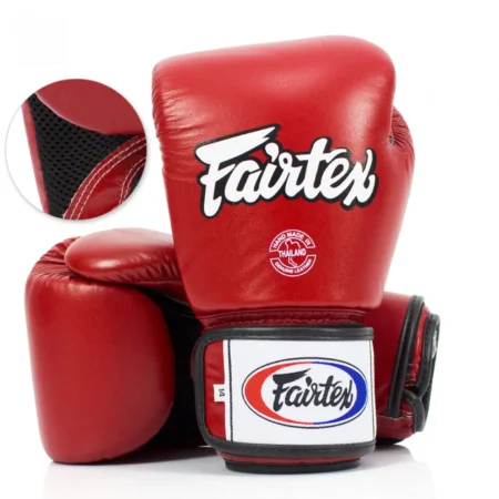 Fairtex BGV1-B Red Breathable Muay Thai Gloves