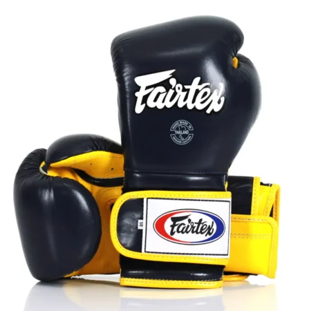 Fairtex BGV9 Blue Yellow Mexican Style Muay Thai Gloves