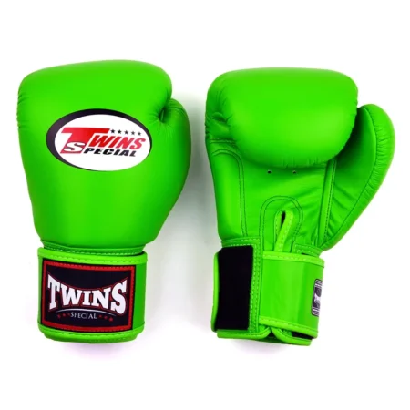 Twins BGVL4 Green Velcro Muay Thai Gloves