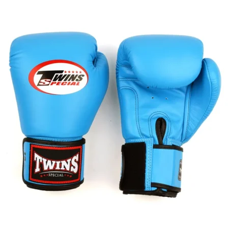 Twins BGVL4 Light Blue Velcro Muay Thai Gloves