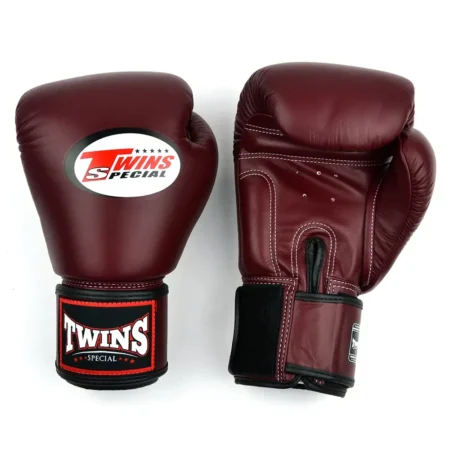 Twins BGVL4 Maroon Velcro Muay Thai Gloves