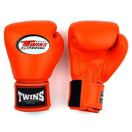 Twins BGVL4 Orange Velcro Muay Thai Gloves