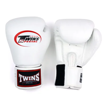 Twins BGVL4 White Velcro Muay Thai Gloves