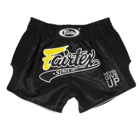 Fairtex BS1708 Black Slim Cut Muay Thai Shorts