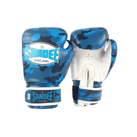 Sandee Camo Blue Muay Thai Gloves