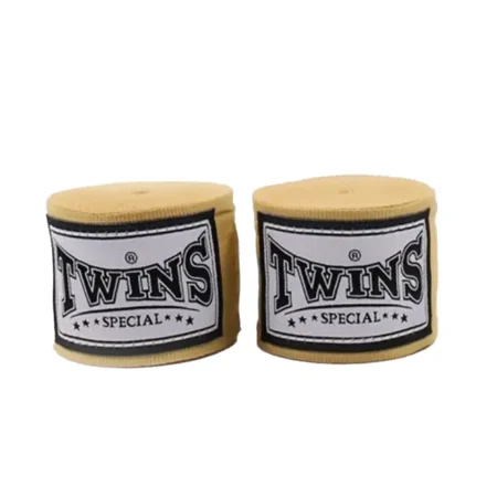 Twins CH5 5m Premium Elastic Hand Wraps Gold