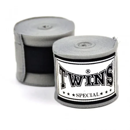 Twins CH5 5m Premium Elastic Hand Wraps Grey