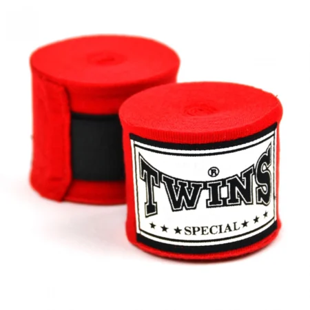 Twins CH5 5m Premium Elastic Hand Wraps Red
