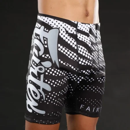 Fairtex CP10 Mens Vale Tudo Shorts Black-White