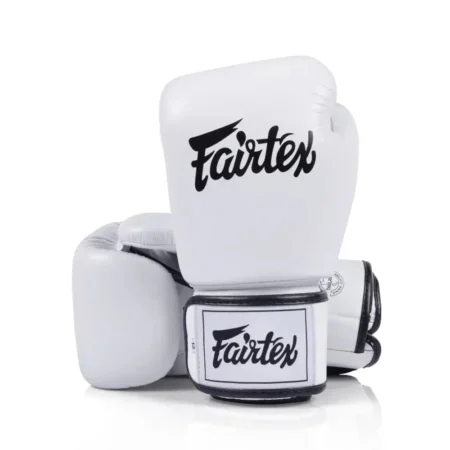 Fairtex BGV1C-Plus Microfibre White Muay Thai Gloves
