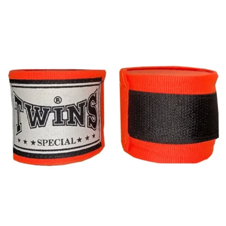 Twins CH5 5m Premium Elastic Hand Wraps Orange