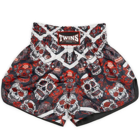 Twins Special TBS Calaveras Red Muay Thai Shorts